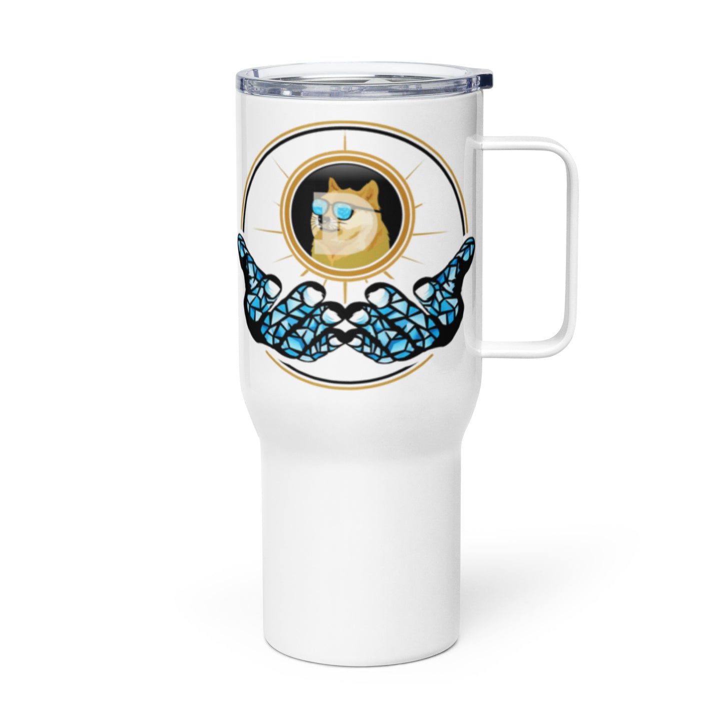 Diamond Hands DOGE Tumbler With Handle