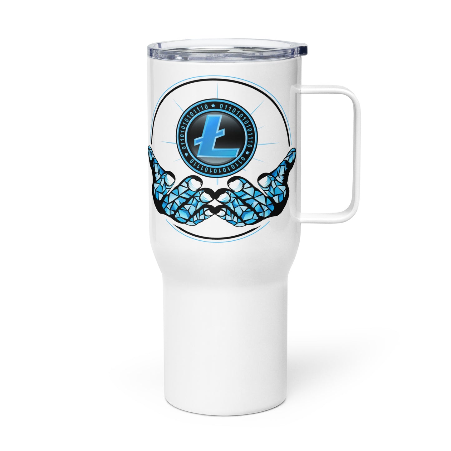 Diamond Hands LTC Tumbler With Handle