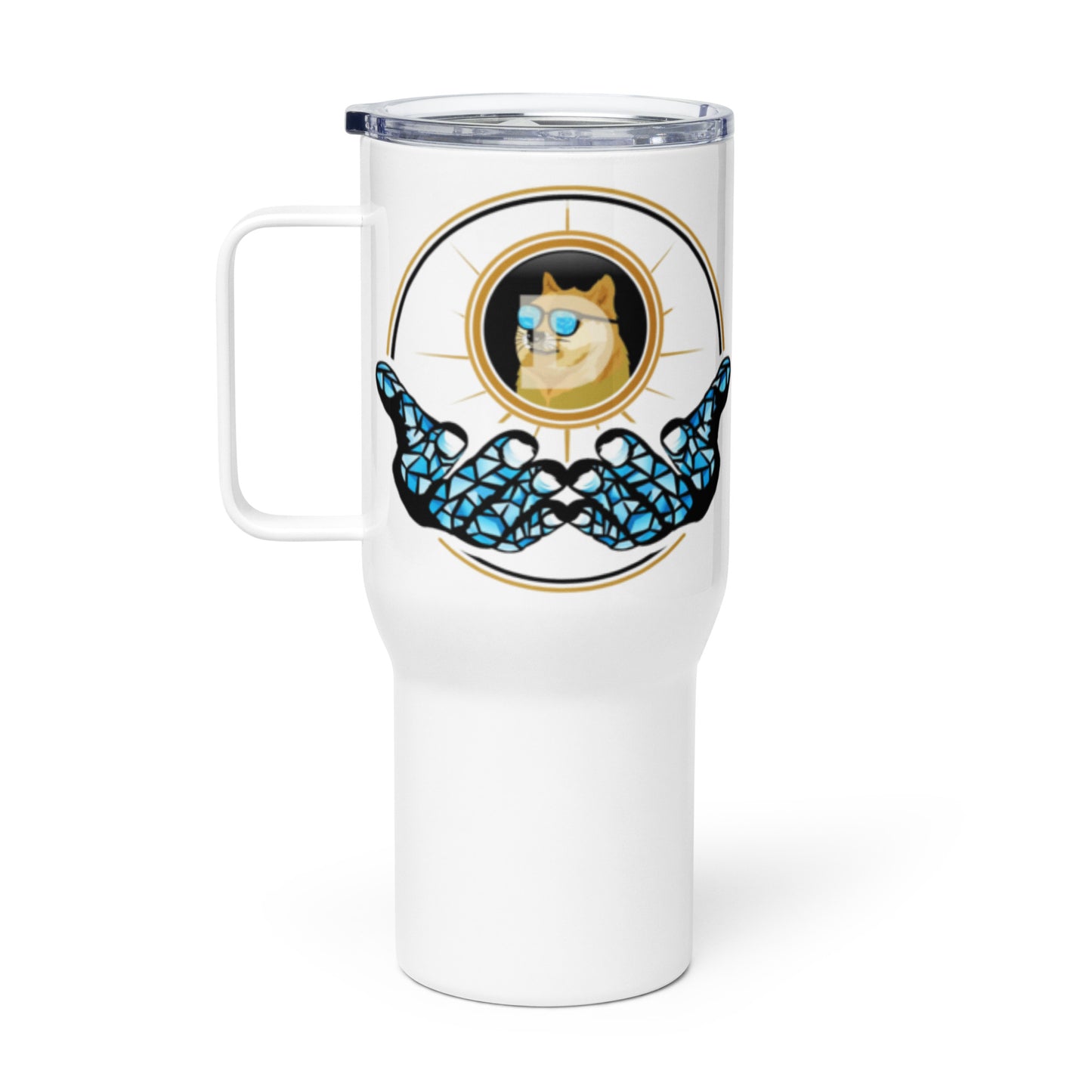 Diamond Hands DOGE Tumbler With Handle