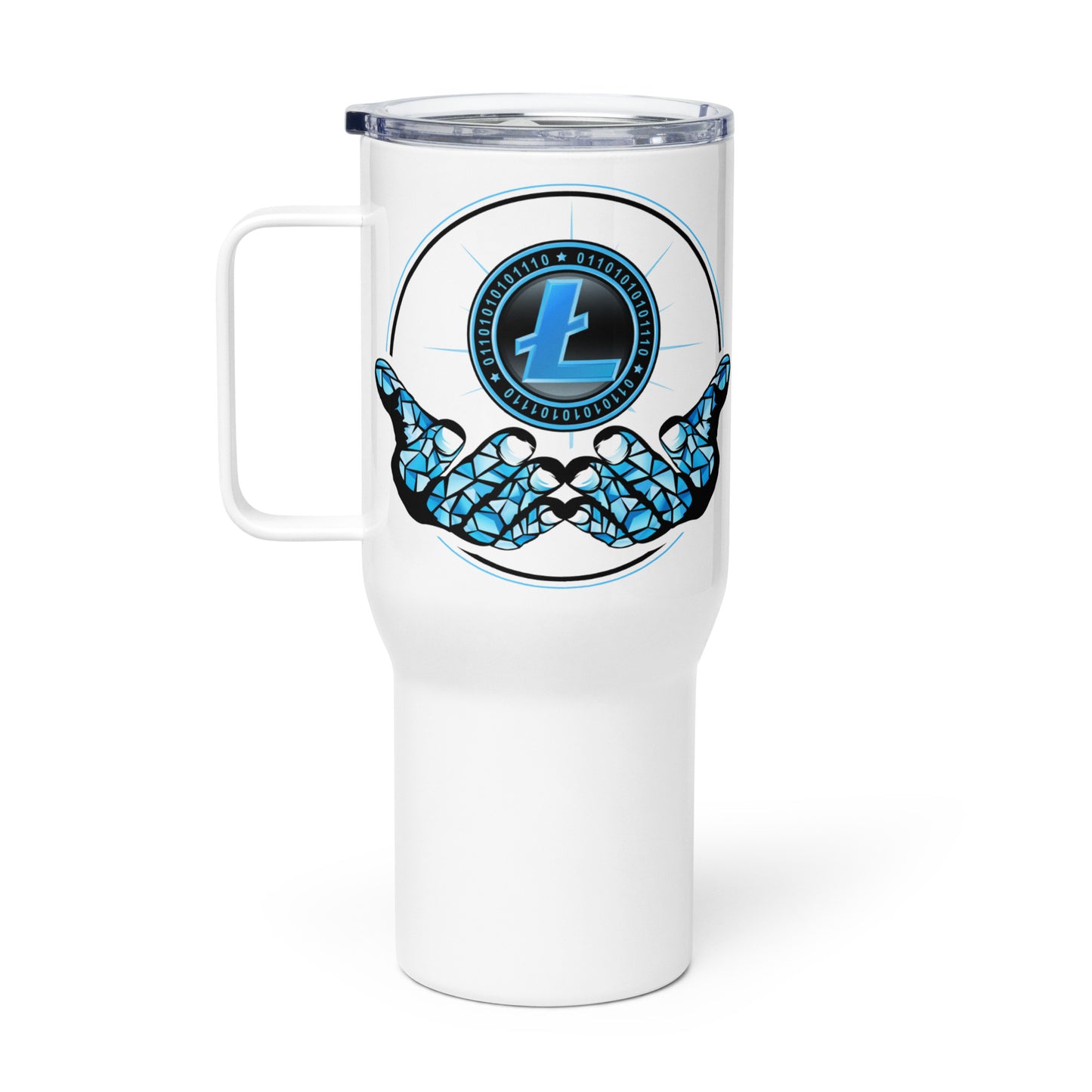 Diamond Hands LTC Tumbler With Handle